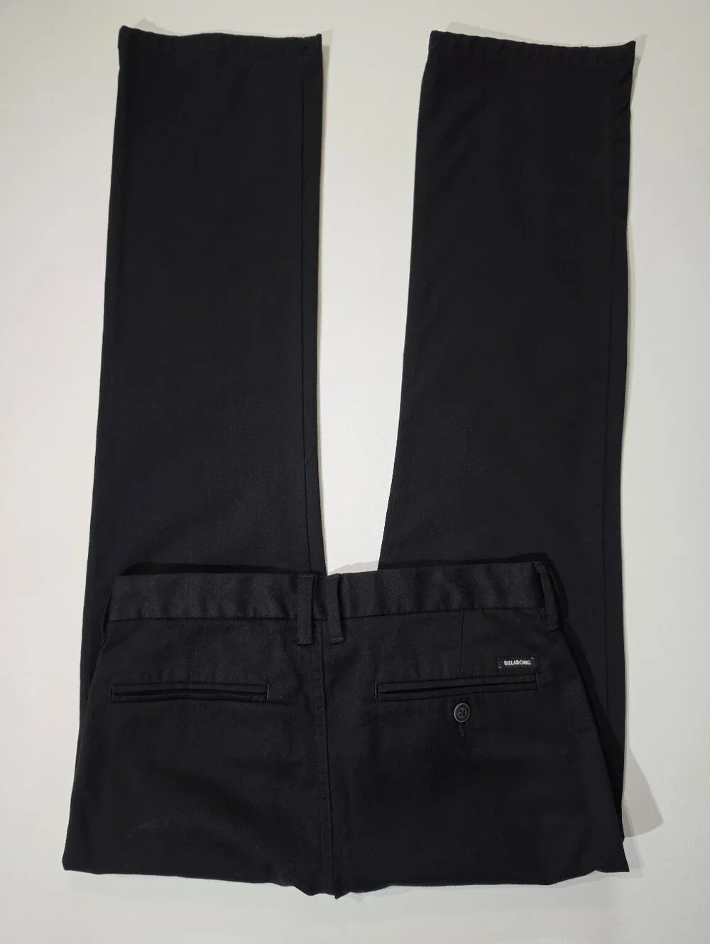 Billabong Carter Chino Stretch Pants Womens 29 Black Low Rise Minimalist